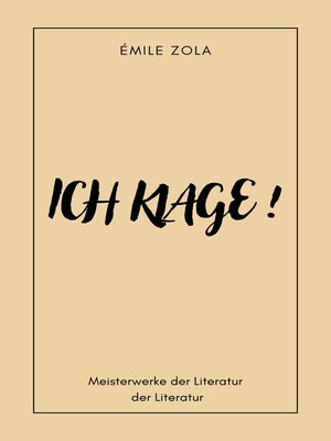 cover image of Ich klage !